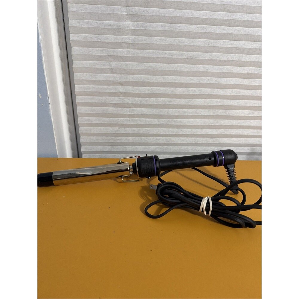 HOT TOOLS 1-1/4" Black Gold purple Curling Iron Wand Tested B3